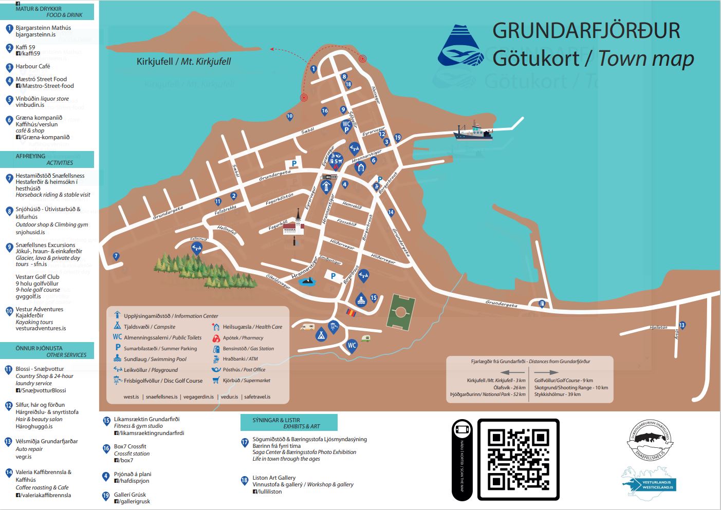 Grundarfjörður Town map 2022