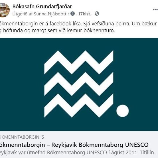 Reykjavík - Bókmenntaborg UNESCO: https://bokmenntaborgin.is/