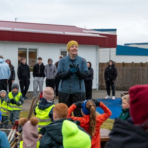 Gróðursetning í leikskólalóð