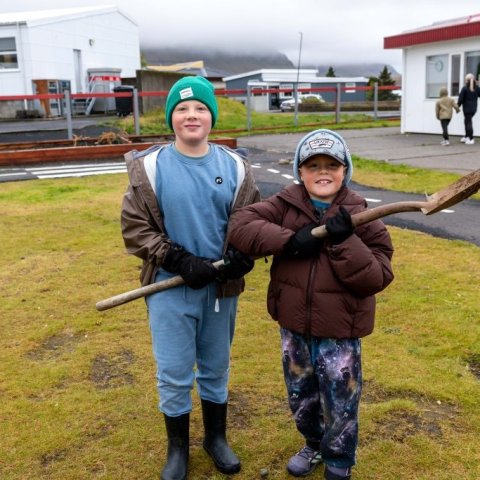Gróðursetning í leikskólalóð