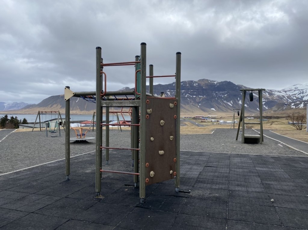 play ground grundarfjordur next to the camping ground