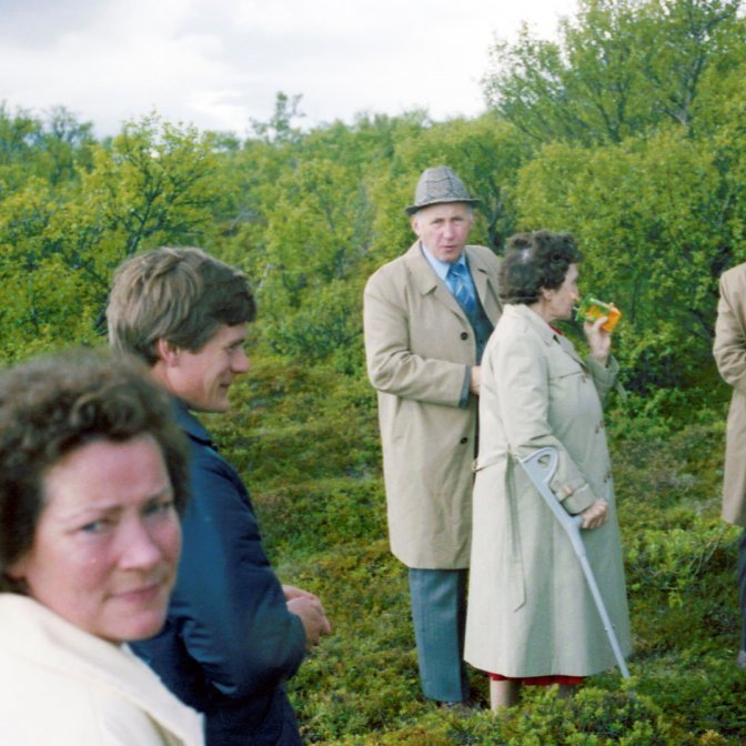 Ferðalag eldri borgara; Helga Gunnarsdóttir, Davíð Aðalsteinsson, Guðmundur Runólfsson, Ingibjörg Kristjánsdóttir, Halldór Finnsson og Njáll Gunnarsson.