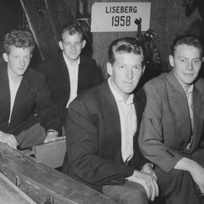 Góðir félagar, þeir Páll Ásgeirsson, Gísli Árnason, Pálmi Þór Pálsson og Þorvaldur Elbergsson.