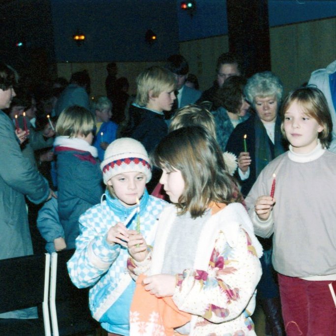 Grundarfjarðarkirkja, ljósamessa. Ása Jane, Valdís Fransdóttir, Margrét Óskarsdóttir, Elís Guðjónsson, Bára B. Pétursdóttir, Þröstur Sigmundsson og Anna Másdóttir.