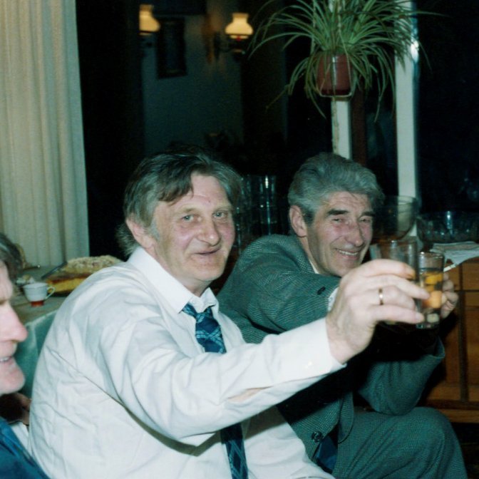 Félagar í afmælisveislu Hallgríms: frá vinstri Ólafur Gíslason, Hallgrímur Pétursson og Ólafur Ólafsson.