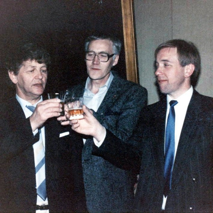 Hér eru þrír félagar úr Jöklakórnum, talið frá vinstri Einar Steinþórsson, Þórður Þórðarson (Dói), og Kristján Guðmundsson.