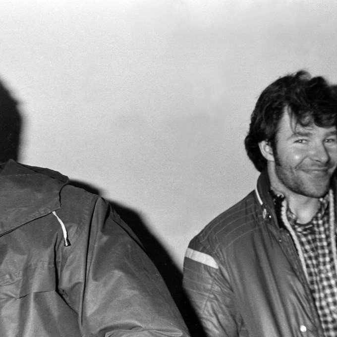 Þeir eru sposkir á þessari skemmtilegu mynd frændurnir Hafsteinn Jónsson og Þorsteinn Björgvinsson.