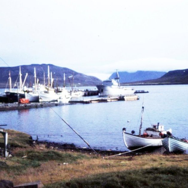 Á þessari mynd er hafnarsvæði Grundarfjarðar í kringum árið 1960 og eru þarna hafnarframkvæmdir í gangi. Í dag er landslag mikið breytt frá þessari myndatöku Bærings því búið er að gera landfyllingu á þessum stað og mjög miklar hafnarframkvæmdir. Meðal annars lenging á Norðurgarði um nokkur hundruð metra, litla bryggjan var rifn og ný og stærri byggð í staðinn, Miðgarður, sunnar en litla bryggjan var.  Á milli Norðurgarðs og Miðgarðs er nú flotbryggja sem er meðal annars notuð til að taka á móti ferðamönnum og léttabátum af skemmtiferðaskipum sem liggja við ankeri.