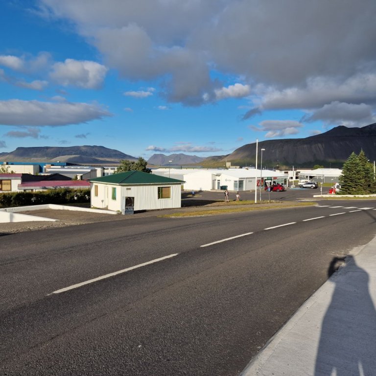 Horft yfir bæinn frá Grundargötu 41