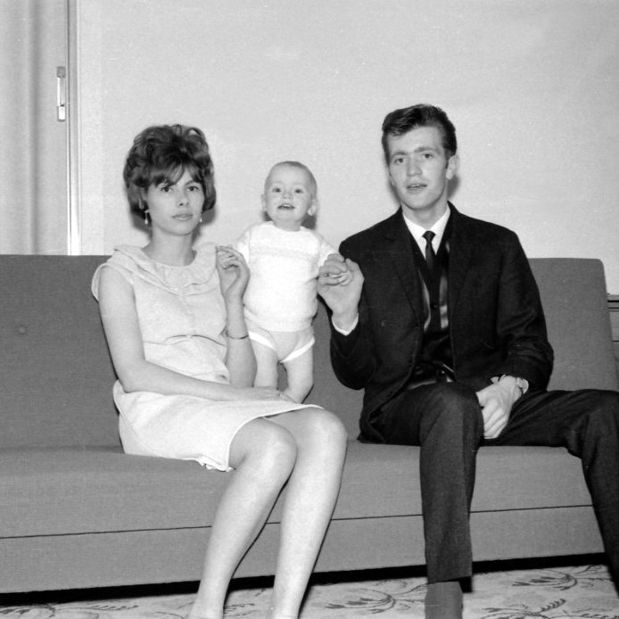 Hjónin Þórdís Jeremíasdóttir og Gunnlaugur Þorláksson með son sinn Agnar Þór Gunnlaugsson.