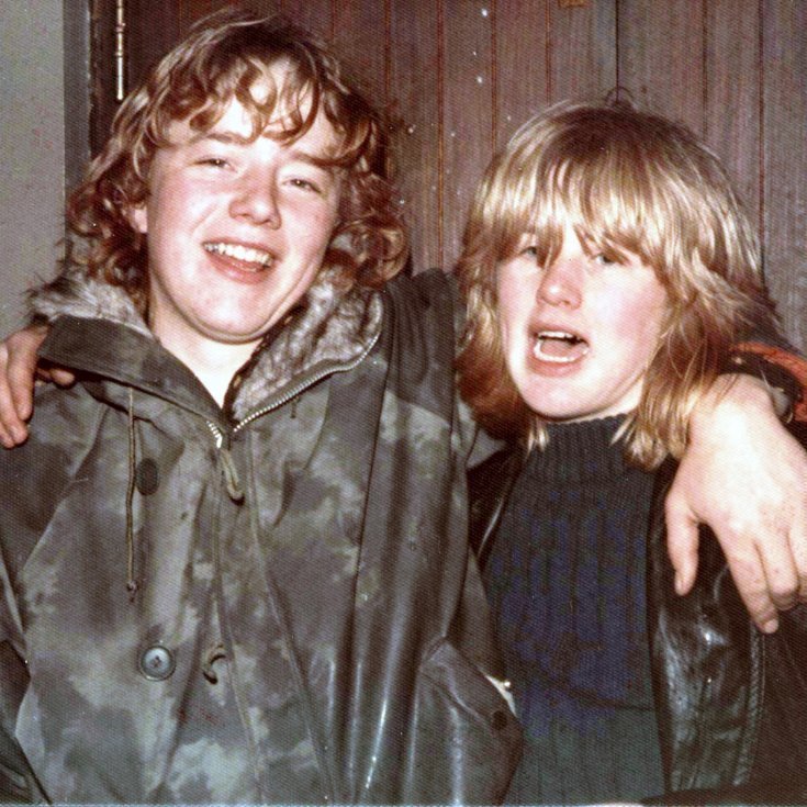 Hressir félagar saman á góðri stundu.  Til hægri Hinrik Hringsson og Björn Þórðarson til vinstri.