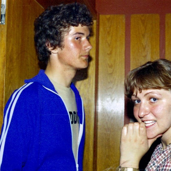 Röst Hellissandi; Guðbjörg Jenný Ríkharðsdóttir og Eðvarð Ingólfsson (síðar prestur og rithöfundur). Árið er 1979.