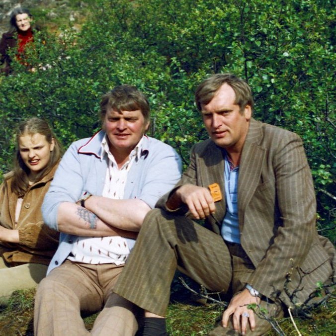 Kaldármelar; Sævör Þorvarðardóttir, Þorvarður Lárusson (Varði) og Helgi Lárusson. Árið er 1979.