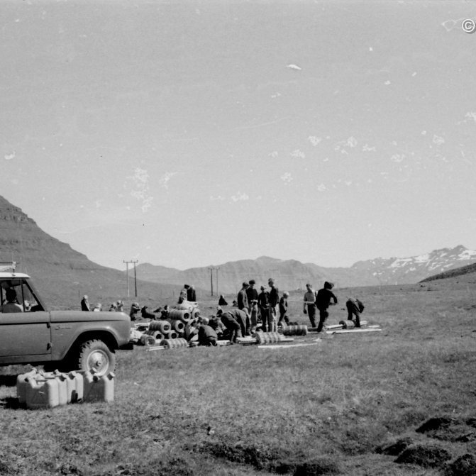 Fjárheld girðing var sett upp ofan við Mýrarhyrnu.