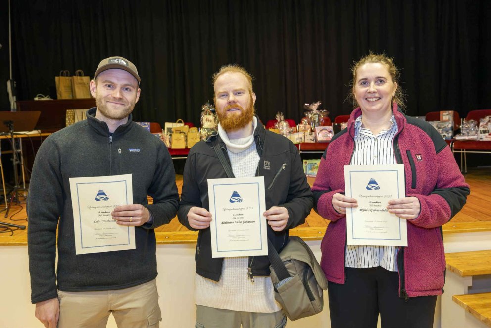 Vinningshafar í Ljósmyndasamkeppni Grundarfjarðarbæjar 2025 - Frá vinstri: Leifur Harðarson (3. sæti…