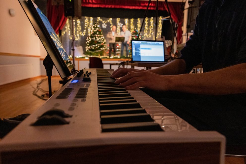 Frá upptökum Jólalaga 2020