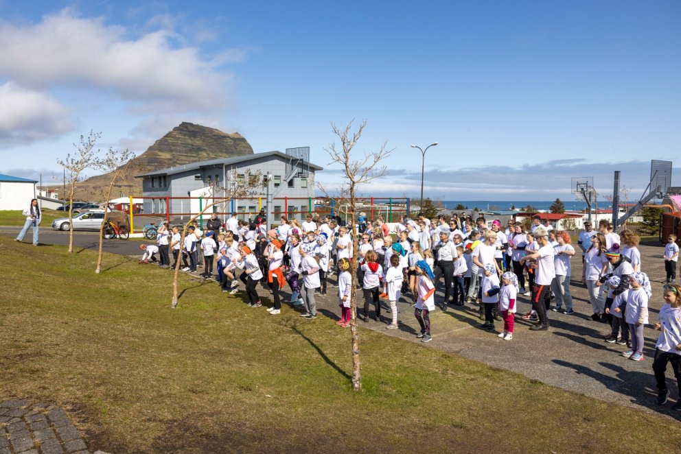 Litahlaup Grunnskólans, maí 2023 - Mynd Tómas Freyr Kristjánsson