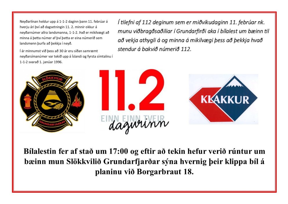 112 dagurinn í Grundarfirði