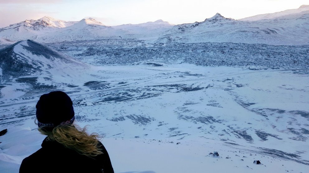 Widok na Berserkjahraun, z Seljafell.