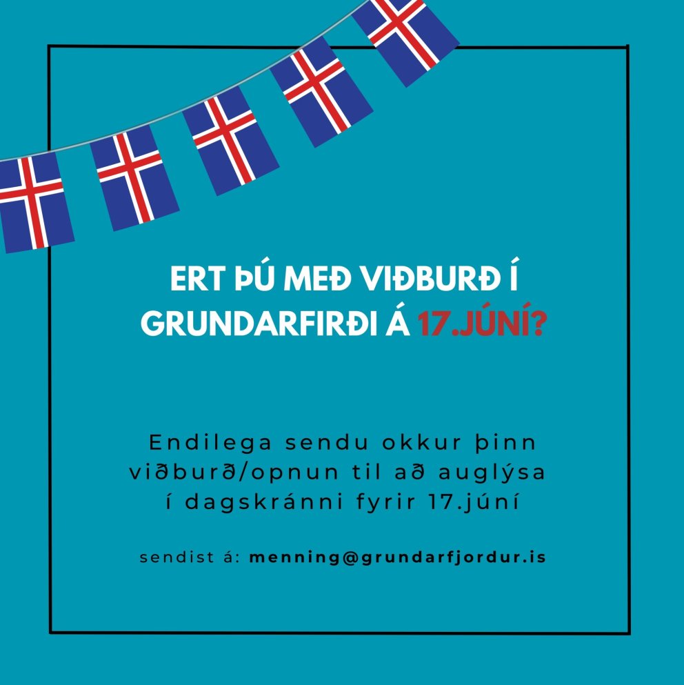 Ert þú með viðburð á 17. júní?