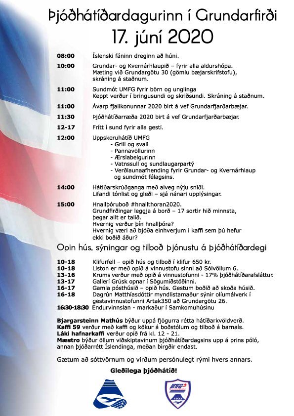 Hátíðarhöld í Grundarfirði 17. júní 2020