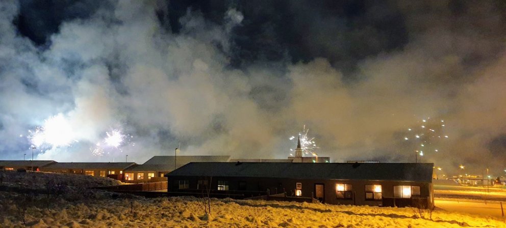 Flugeldaskot um áramótin 2020-2021.