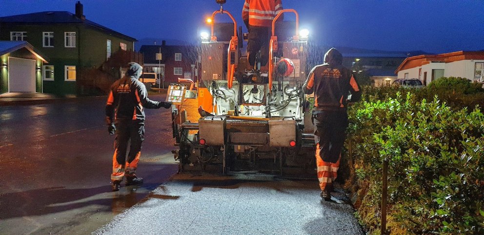 Mynd: Malbikunarframkvæmdir í lok ágúst 2021