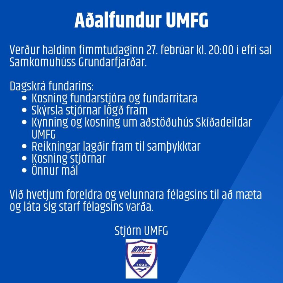 Aðalfundur UMFG