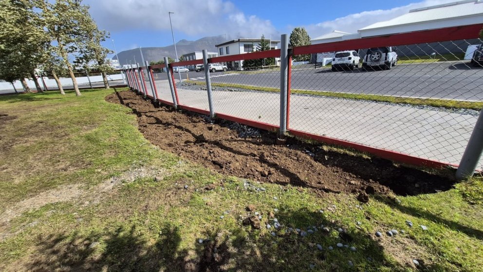 Gróðurbeðin á Leikskólanum Sólvöllum