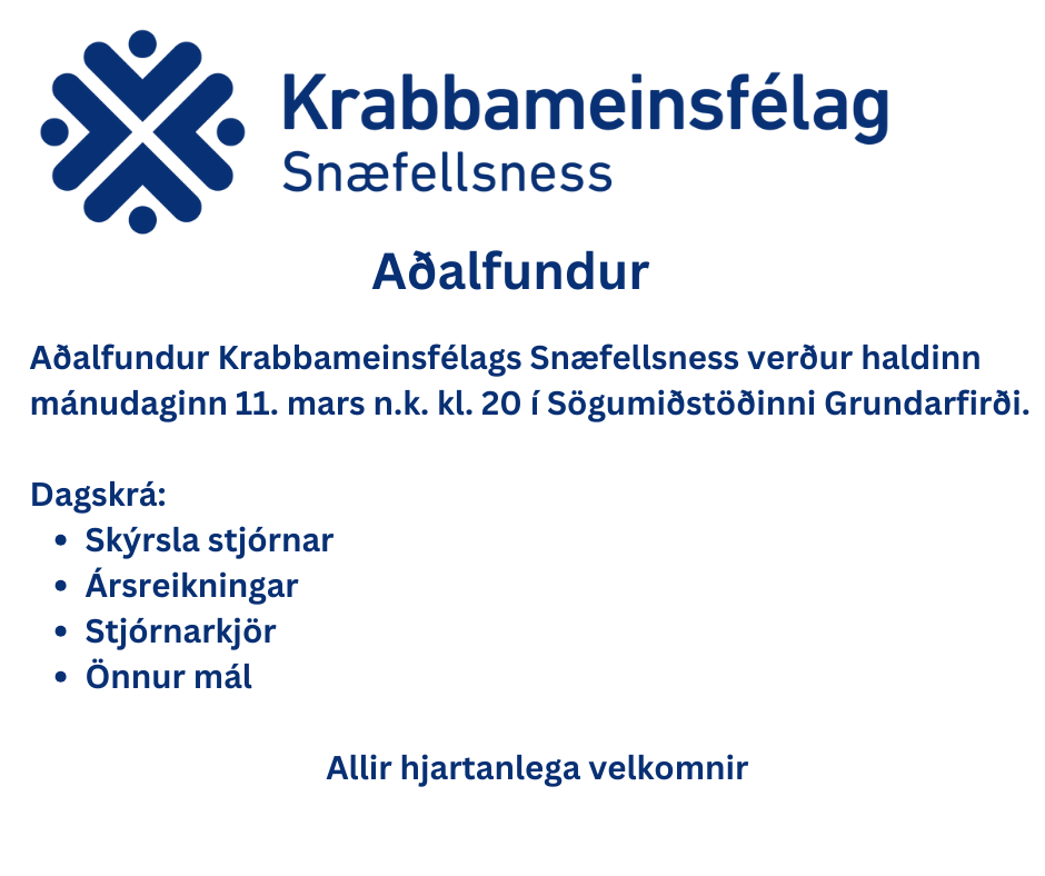 Aðalfundur Krabbameinsfélags Snæfellsness