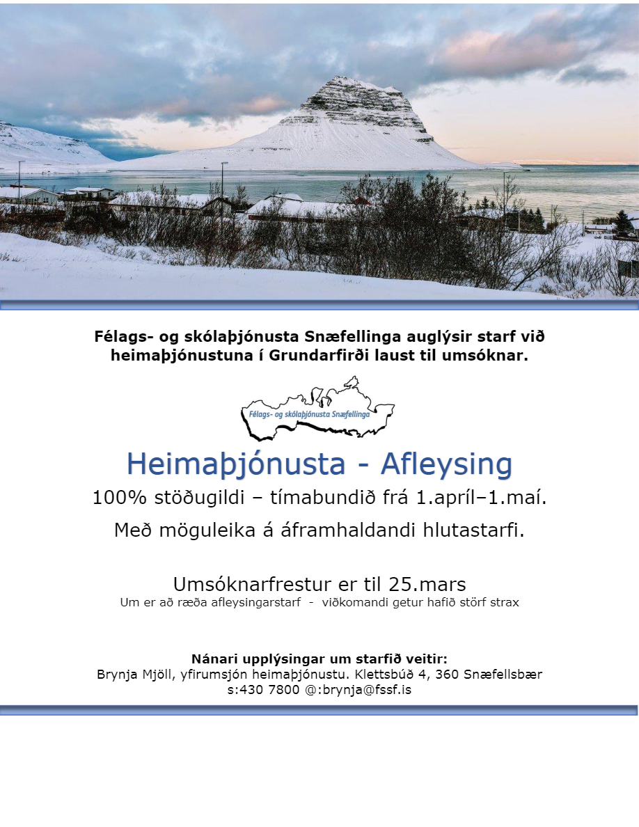 FSS auglýsir starf við heimaþjónustu í Grundarfirði