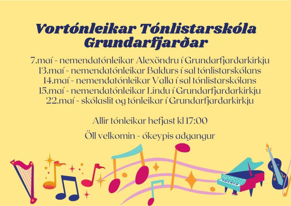 Vortónleikaröð Tónlistarskólans 2024