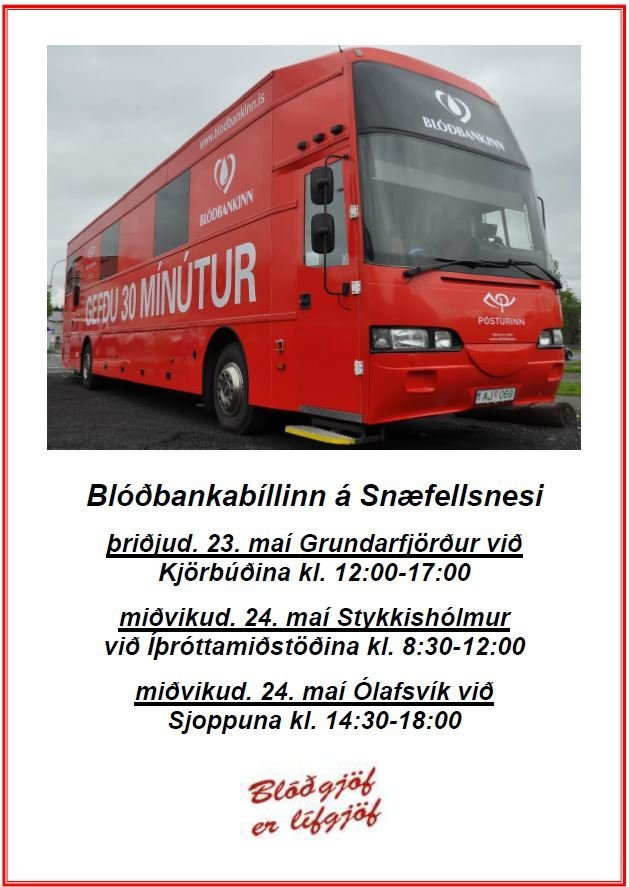 Blóðbankabíllinn á Snæfellsnesi
