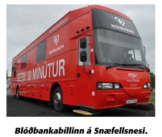 Blóðbankabílinn á Snæfellsnesi