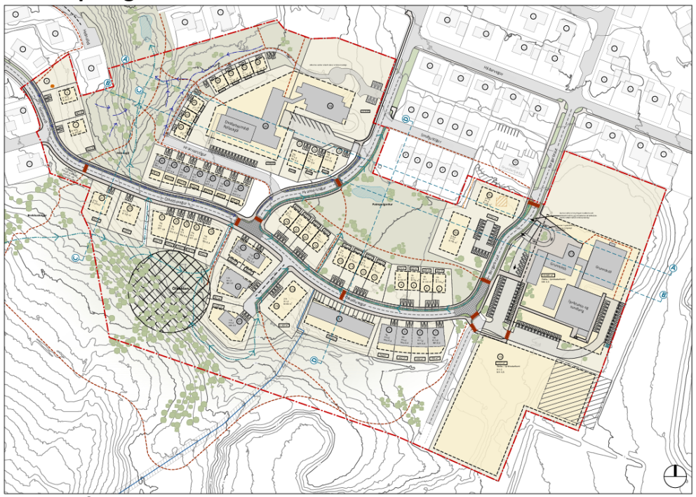 Nýtt deiliskipulag fyrir Ölkeldudal, tillaga febrúar 2025. Uppdráttinn má nálgast í tillögugögnum.