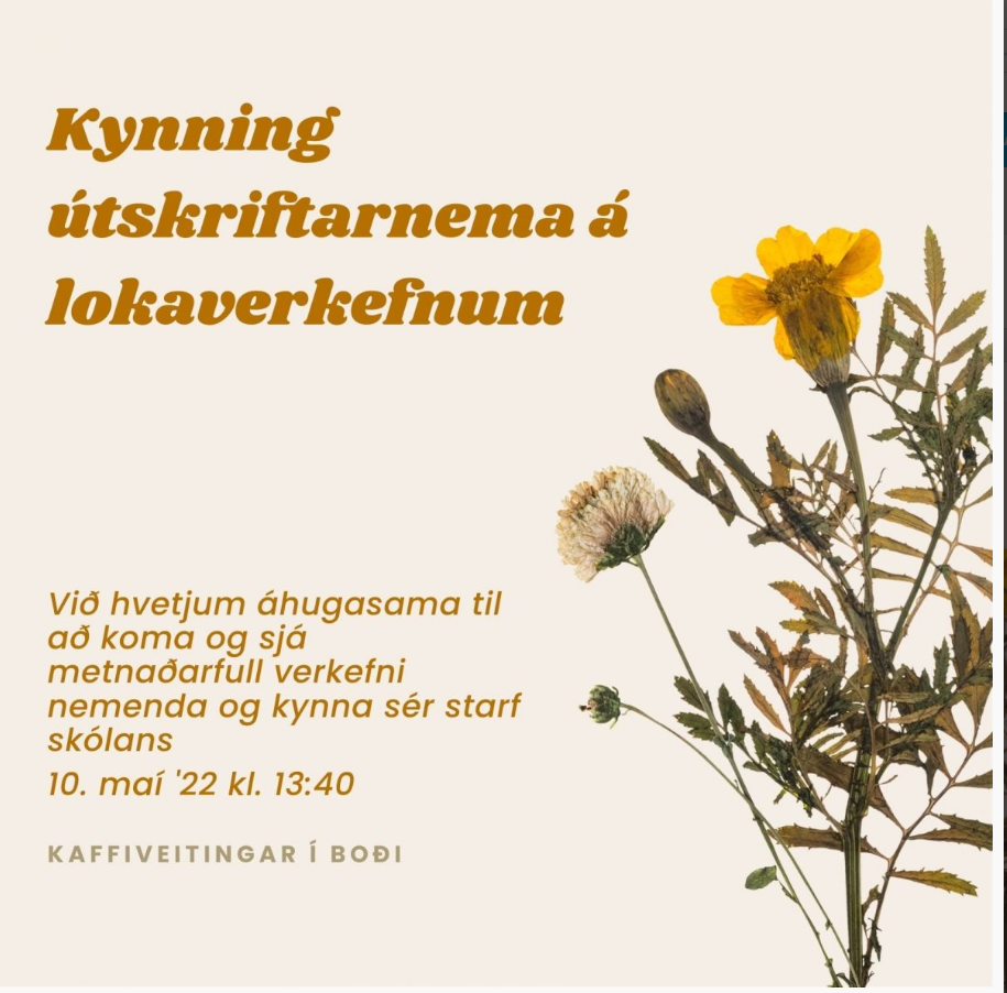 Kynning útskriftarnema á lokaverkefnum