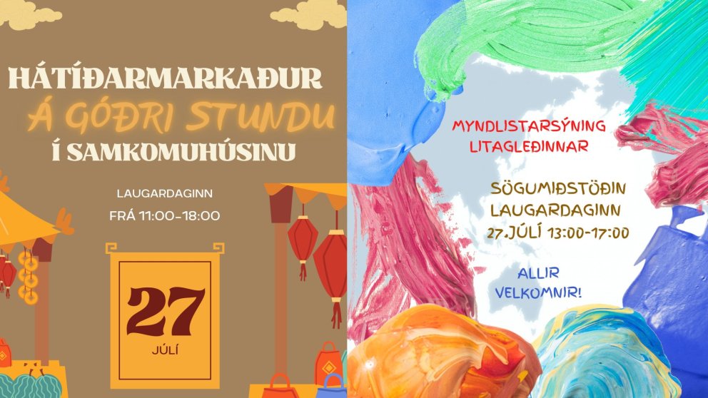 Hátíðarmarkaður og myndlistarsýning