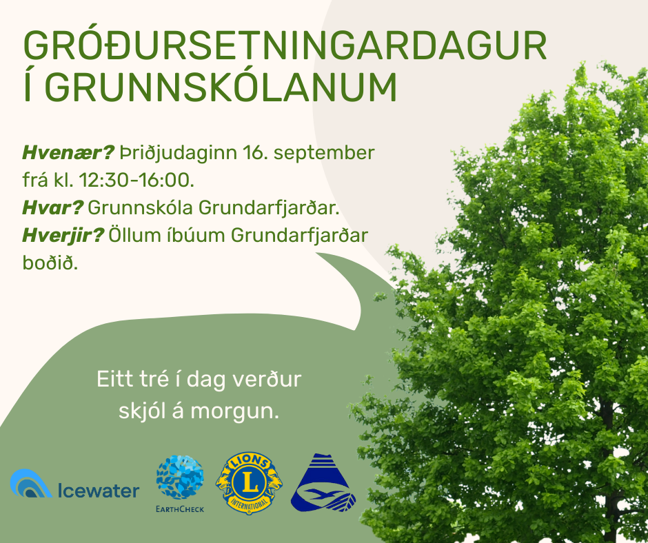Gróðursetningardagur í Grunnskólanum