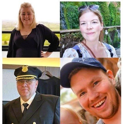 Uppi til vinstri Heiðdís Lind Kristinsdóttir, til hægri Nanna Vilborg Harðardóttir
Niðri, til vinst…