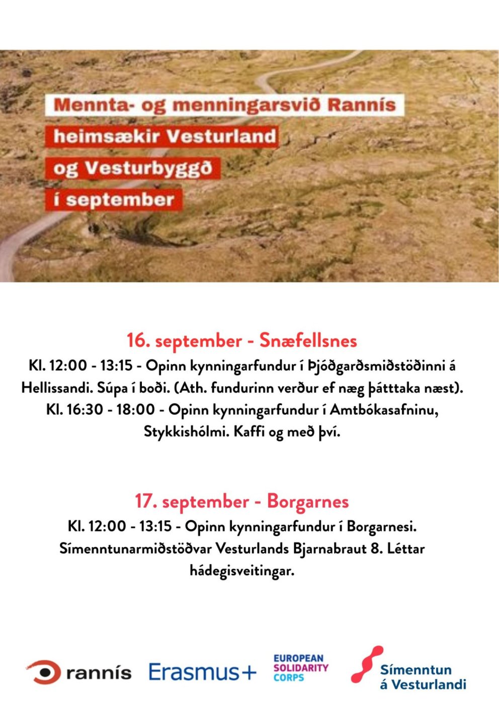 Rannís heimsækir Vesturland