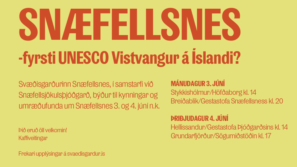Snæfellsnes - fyrsti UNESCO vistvangur á Íslandi