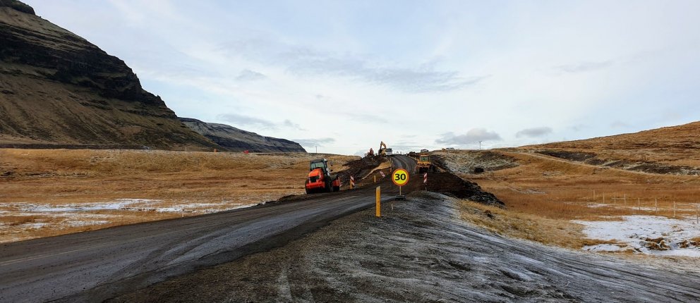 Framkvæmdir á þjóðvegi 54 við Kirkjufellsfoss